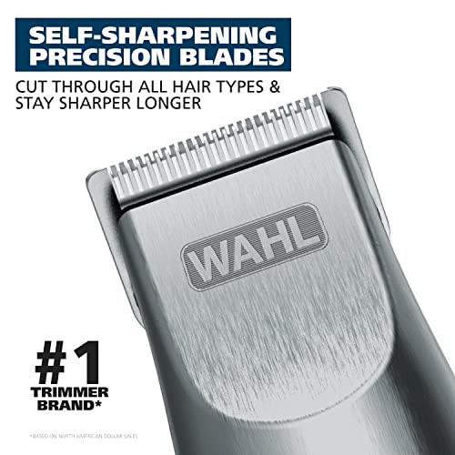 Buy now Wahl Groomsman Corded or Cordless Beard Trimmer for Men - Rechargeable Grooming Kit for Facial Hair - Beard Trimmer & Groomer - Model 9918-6171V at indiglob india