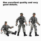 Buy now Mr.River US Army Men and SWAT Team Toy Soldiers Action Figures with Military Weapons Accessories for Kids Boys Girls,12Pcs at indiglob india