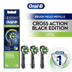 Buy now Oral-B Cross Action Electric Toothbrush Replacement Brush Heads, Black, 3 Count (Pack of 1) at indiglob india