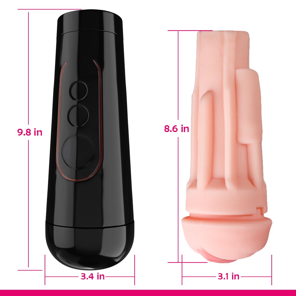 Male Masturbator Cup, Quiet Adult Sex Toys for Men Realistic Pocket Pussy Vagina Textured with 7.5in Depth Soft and Manual Sex Machine, Erotic Massage Gels