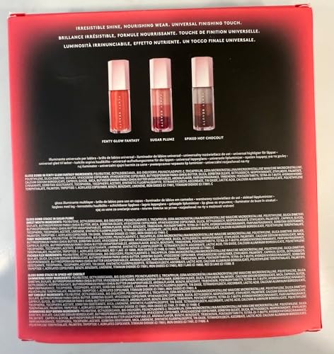 Buy now FENTY BEAUTY Glossy Posse VIII 3-Piece Lip Luminizer Set | Shades Fenty Glow Fantasy, Sugar Plumz, Spiked Hot Chocolit | 3 x 0.3 Fl Oz at indiglob india