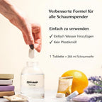 Flowcheer tablet for foaming hand soap, easy use, eco-friendly. Adds 266 ml of soap, verified by CuratCart.
