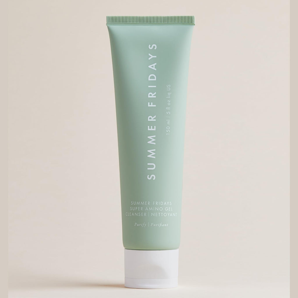 Buy now Summer Fridays Super Amino Gel Cleanser - Gentle Face Cleanser + Makeup Remover - Helps to Calm Irritation, Balance pH, Nourish Skin + Restore Moisture (5 Fl Oz) at indiglob india