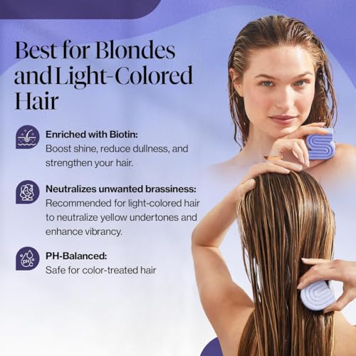 Buy now Kitsch Toning Purple Shampoo & Conditioner Bar Set For Blondes & Color Treated Hair - With Biotin for Strengthening & Neutralizing Brassy Tones - Vegan, Silicone & Sulfate Free - Made in USA at indiglob india
