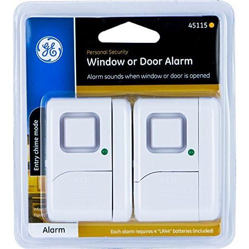 Buy now GE Personal Security Window and Door Alarm, 2 Pack, DIY Protection, Burglar Alert, Wireless Chime/Alarm, Easy Installation, Home Security, Ideal for Home, Garage, Apartment and More, White, 45115 at indiglob india