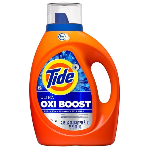 Buy now Tide Ultra Oxi Boost Liquid Laundry Detergent, 117 fl oz, 83 Loads, Advanced Stain Remover, Laundry Detergent Liquid with Extra Oxi Power at indiglob india