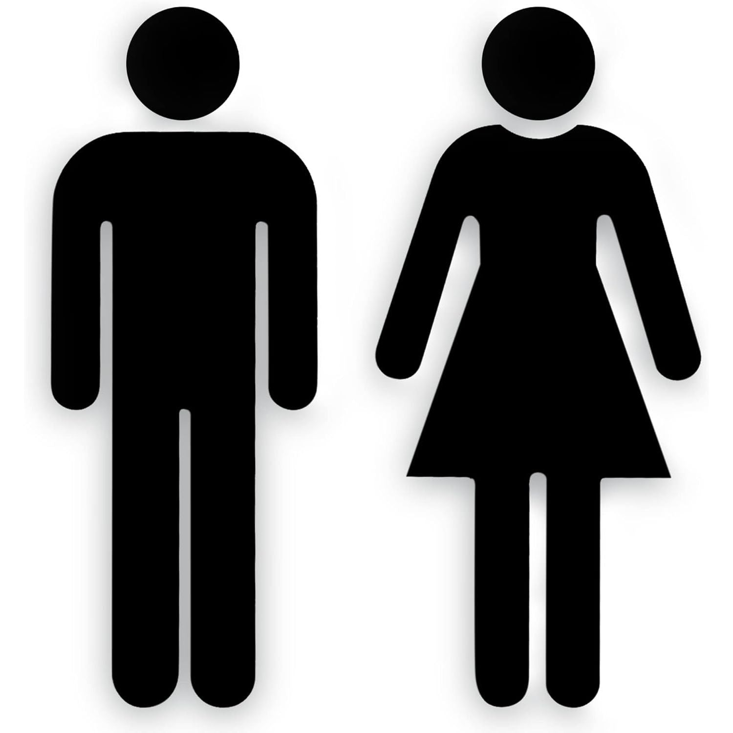 Buy now Brushed Aluminum Men's and Women's Bathroom Sign Figure Set - Men and Women Modern Restroom Sign - Bathroom Door Signs - Restroom Signs for Business - Bathroom Signage Black Acrylic at indiglob india