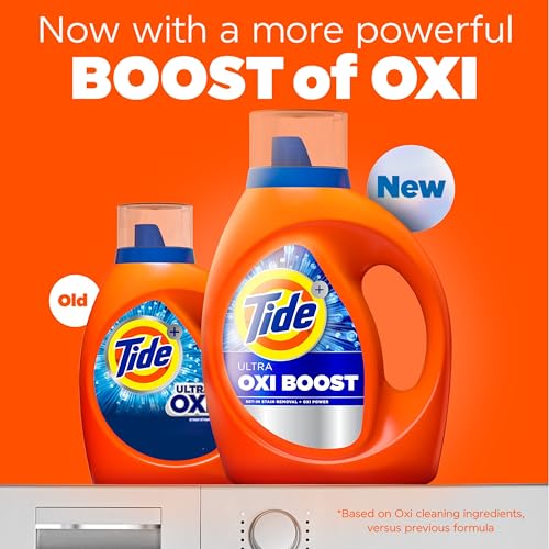 Buy now Tide Ultra Oxi Boost Liquid Laundry Detergent, 117 fl oz, 83 Loads, Advanced Stain Remover, Laundry Detergent Liquid with Extra Oxi Power at indiglob india