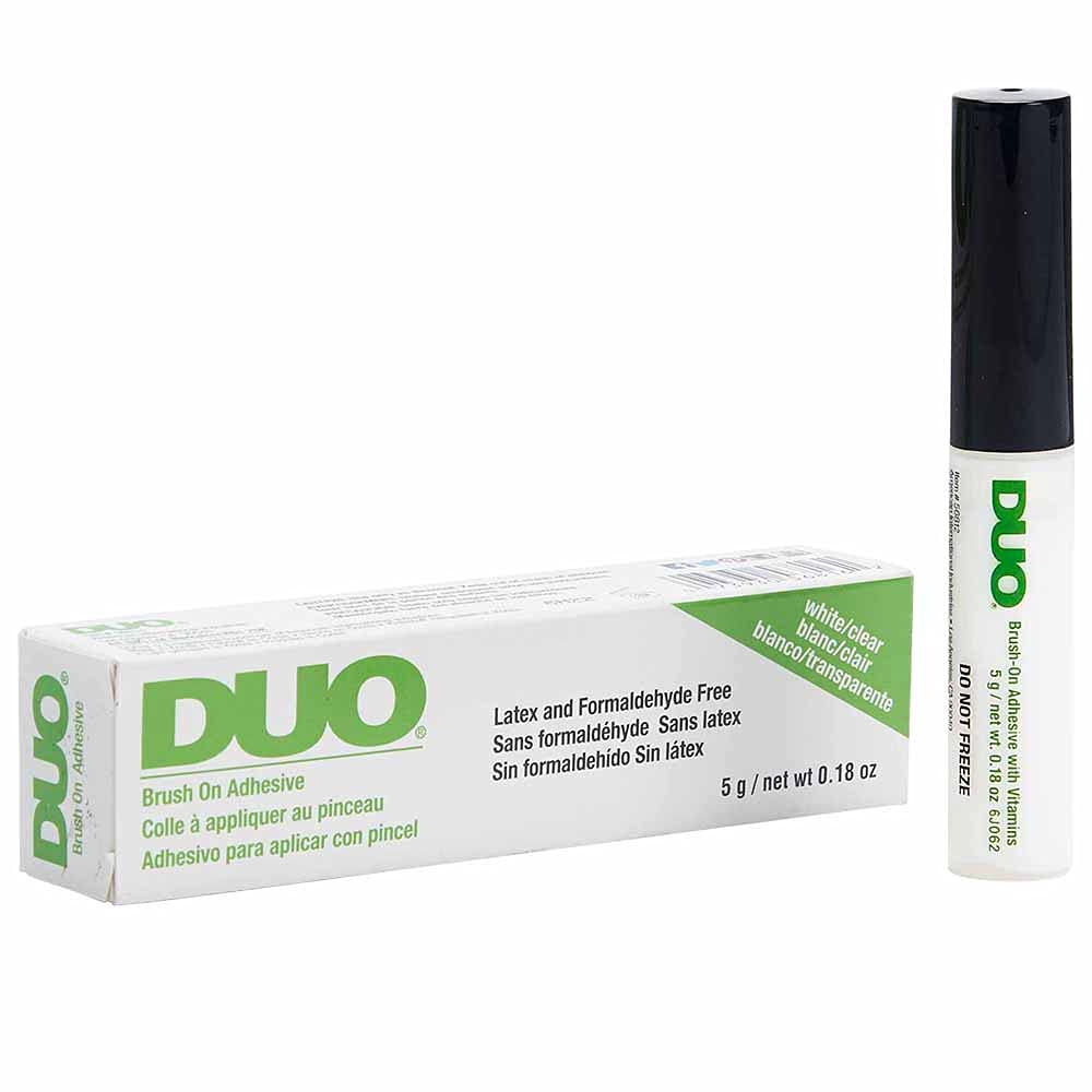 DUO Brush-On Eyelash Glue – Clear Lash Adhesive for False Lashes, Long-Lasting Duo Lash Glue with Precision Brush, 0.18 oz, 2-Pack
