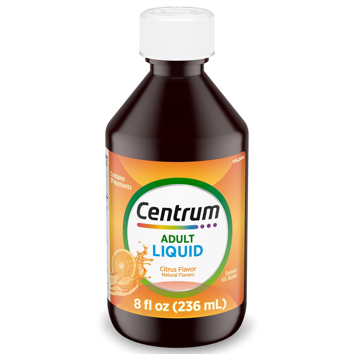 Centrum Liquid Multivitamin for Adults, Citrus Flavor, 8 fl oz | Contains B Vitamins, Vitamin C, Vitamin E and Antioxidants, Supports Healthy Immune Response, GLP-1 Support
