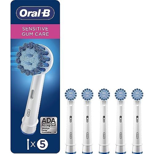 Buy now Oral-B Sensitive Gum Care Replacement Brush Heads for an Oral-B Electric Toothbrush, Pack of 5 at indiglob india