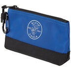 Buy now Klein Tools 55559 Stand-Up Zipper Bag Tool Pouch with Carabiners, 7-Inch Blue and 14-Inch Gray Utility Bags with Reinforced Bottom, 2-Pack at indiglob india