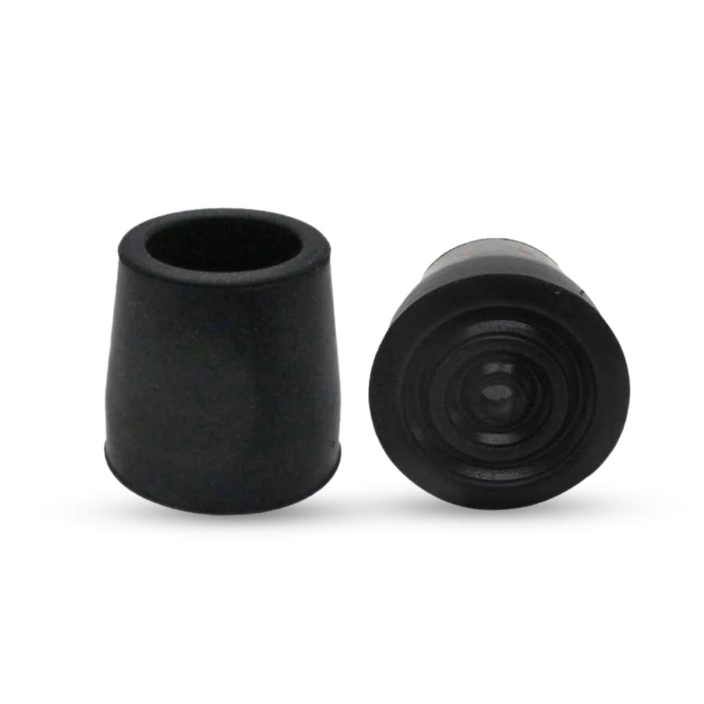 Gadgetime USA - Durable Cane Walker Tips - (Pack of 2) - 1" inch with Metal Insert for Enhanced Stability - Non-Slip, Shock-Absorbing Rubber Replacement for Safety & Comfort.