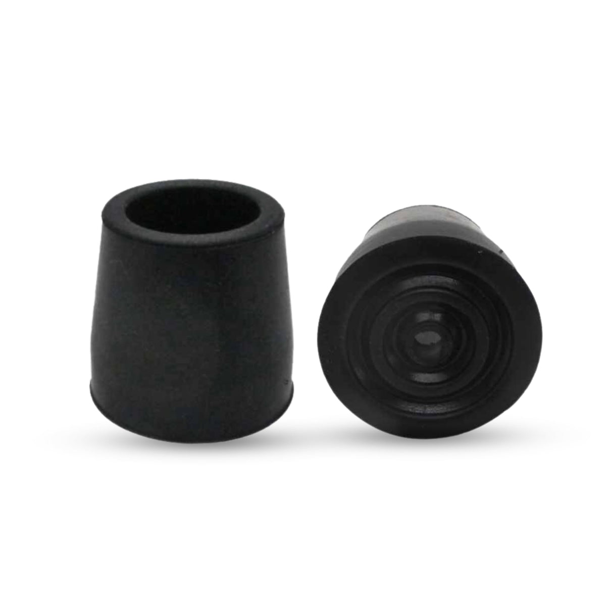 Gadgetime USA - Durable Cane Walker Tips - (Pack of 2) - 1" inch with Metal Insert for Enhanced Stability - Non-Slip, Shock-Absorbing Rubber Replacement for Safety & Comfort.