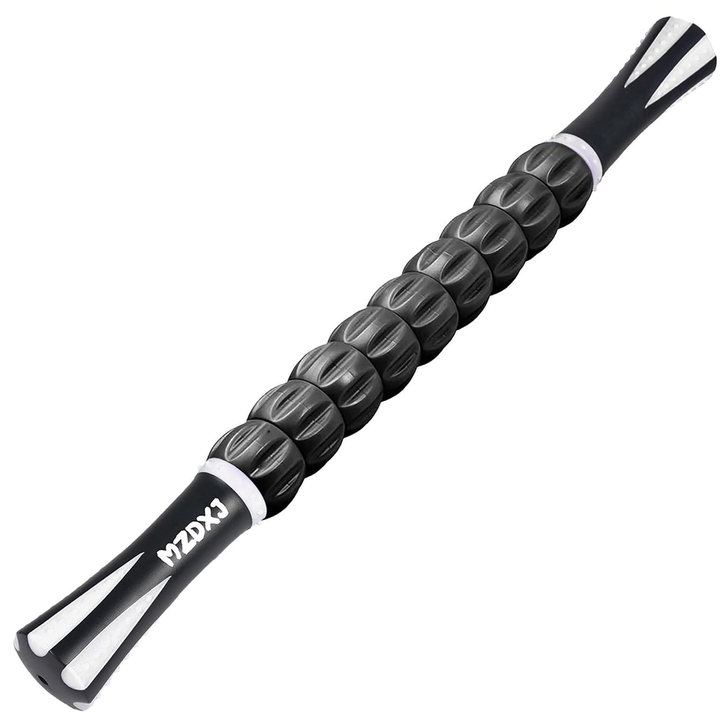 Buy now Muscle Roller Massage Roller Stick- Deep Tissue Fascia Blaster for Myofascial Pain Relief, Lymphatic Drainage & Body Sculpting, Handheld Physical Therapy & Recovery Tool (Black White-24 inch) at indiglob india