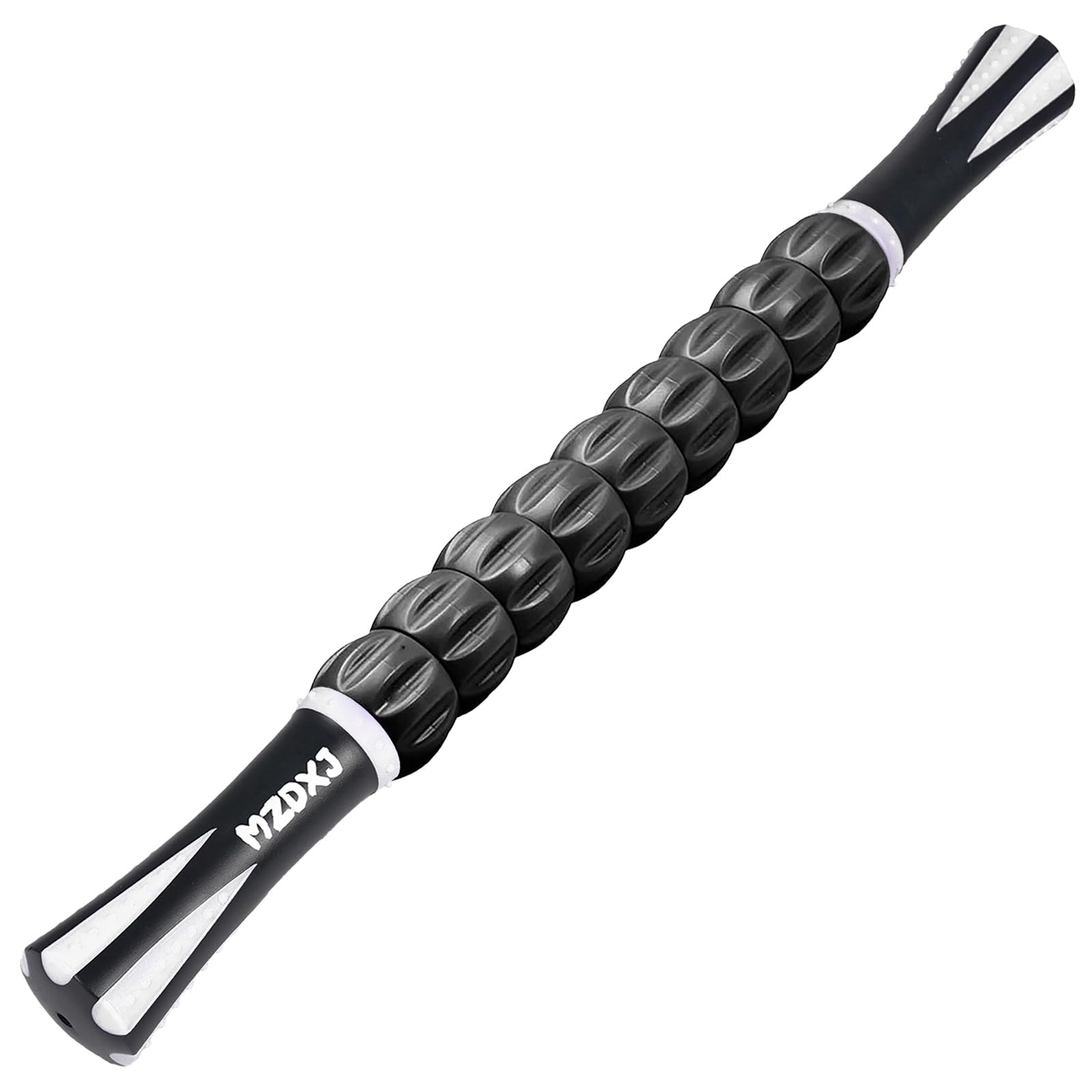 Buy now Muscle Roller Massage Roller Stick- Deep Tissue Fascia Blaster for Myofascial Pain Relief, Lymphatic Drainage & Body Sculpting, Handheld Physical Therapy & Recovery Tool (Black White-24 inch) White Black 18 Inch at indiglob india