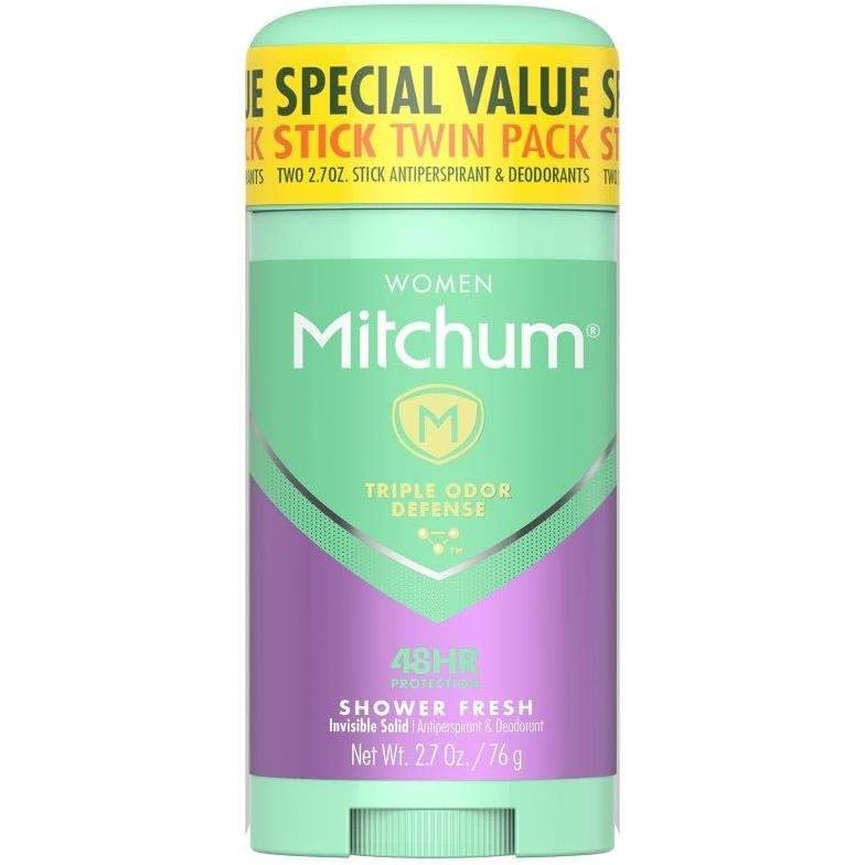 Buy now Women's Deodorant by Mitchum, Solid Antiperspirant Deodorant Stick, Powder Fresh, 2.7 Oz (Pack of 1) 2.7 Ounce (Pack of 2) Shower Fresh at indiglob india
