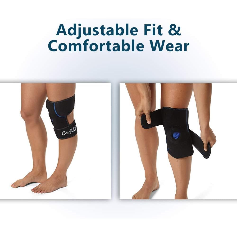 Buy now ComfiLife Knee Ice Pack with Wrap Reusable Hot & Cold Therapy Gel Pack Adjustable Compression Support for Injuries, Pain, Surgery, Arthritis, Meniscus and More at indiglob india