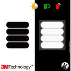 Buy now VFLUO - Kit 4 Retro Reflective Stripes Stickers for Mortorcyle Helmet - Stickers Approved to FR Dimension - High Visibility, 3M™ Technology - Discreet and design - Maximum Grip at indiglob india