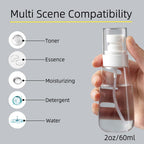 3 Pack Mini Spray Bottles 2oz / 60ml, Fine Mist Water Spray Bottle Leak Proof, Refillable Travel Bottles for Toner, Cosmetics & Hair Care