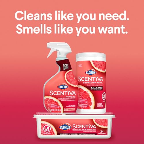 Buy now Clorox Scentiva Disinfecting Wipes, Grapefruit and Orange Blossom, 75 Ct., Pack of 3 (Pack May vary) at indiglob india