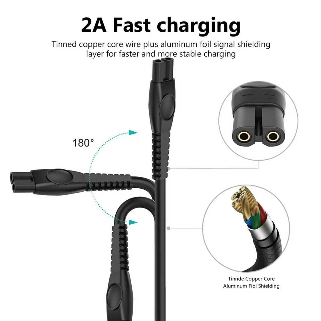 5V USB Fast Charger for Philips Norelco One Blade 360 QP2724 QP2834 7200 5000X i9000, Wet&Dry Series 2000 2400 3600 3900 MG7910 MG5910 MG9520 MG9525 QP4631 QP6552 QP6542 QP1324 for Phillips Shaver