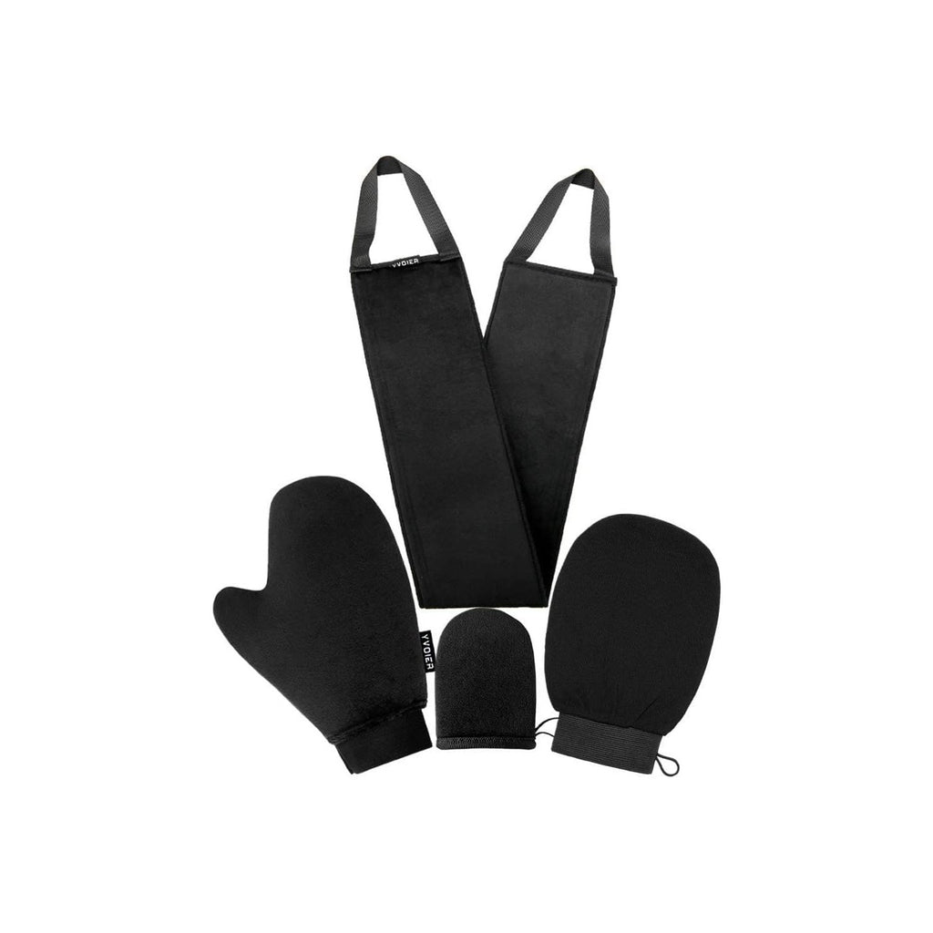 Streakless Self Tanning Mitt Applicator Kit, 5 Pack Self Tanner Mitt with Tanning Glove, Self Tanner Back Applicator, Tanning Brush, Mini Face Glove and Exfoliating Mitt