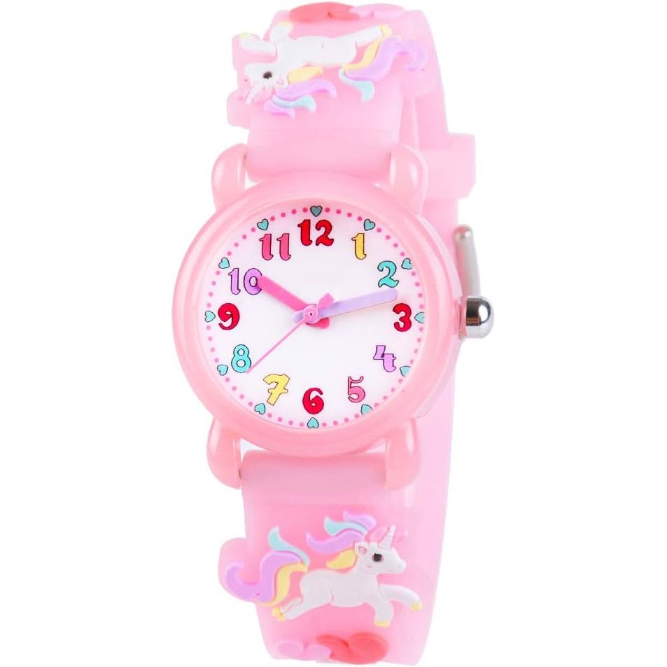 Buy now Venhoo Kids Watches 3D Cute Cartoon Waterproof Silicone Children Toddler Wrist Watches Time Teacher Gifts for 3-10 Ages Boys Little Child-Universe… Pink Unicorn at indiglob india