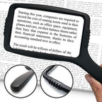 Buy now MagniPros Jumbo Size Magnifying Glass Wide Horizontal Lens(3X Magnification)- Shockproof Housing & Scratch Resistant Design W/Large Viewing Area Ideal for Reading Small Prints & Low Vision at indiglob india