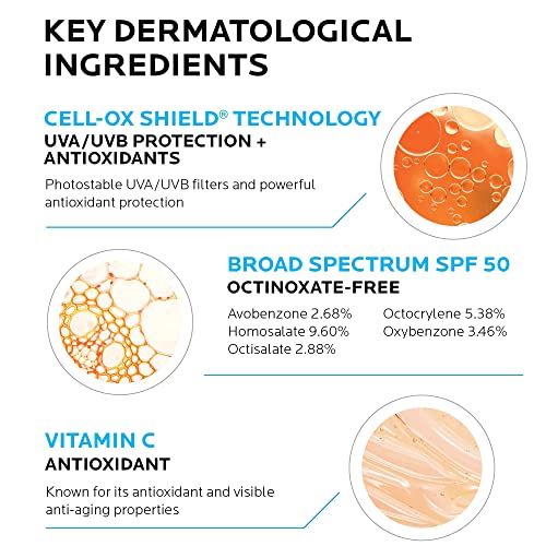Buy now La Roche-Posay Anthelios AOX Daily Antioxidant Serum with SPF, Face Moisturizer with Sunscreen and Vitamin C & E, Oil Free Face Sunscreen for Sensitive Skin, Moisturizing Sun Protection at indiglob india