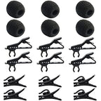 Buy now AUGSUN 18Pcs Lapel Microphone Clips Replacement Kit, 6Pcs Lavalier Mic Clips Metal Tie Clips Lavalier Microphone Clips, 6Pcs Windscreen Foam Cover and 6Pcs Plastic Wire Clips at indiglob india