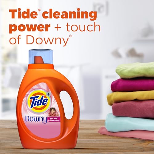 Buy now Tide Plus Boost of Ultra Downy Liquid Laundry Detergent, April Fresh Scent, 84 fl oz, 59 Loads, Laundry Detergent Liquid with Long-Lasting Freshness at indiglob india