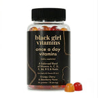 Black Girl Vitamins Once a Day - Womens Multivitamin Gummy - Vitamin A, B, C, E and Zinc. Multivitamin for Women, Immune Support. Vegan, Gluten-Free. Made in The USA (30 Day Supply, Strawberry)