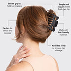 Buy now Kitsch Medium Claw Clips for Women - Strong Hold & Stylish Glossy Puffy Design Hair Accessories | Half-Up or Full Updos | Ideal Gifts for Women - 2pc Set, Black & Tort at indiglob india