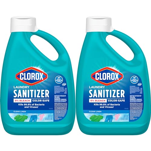 Buy now CLOROX Laundry Sanitizer, 0% Bleach, Color Safe, Clean Linen, Fresh, 80 Fl oz, Pack of 2 (Pack May Vary) at indiglob india