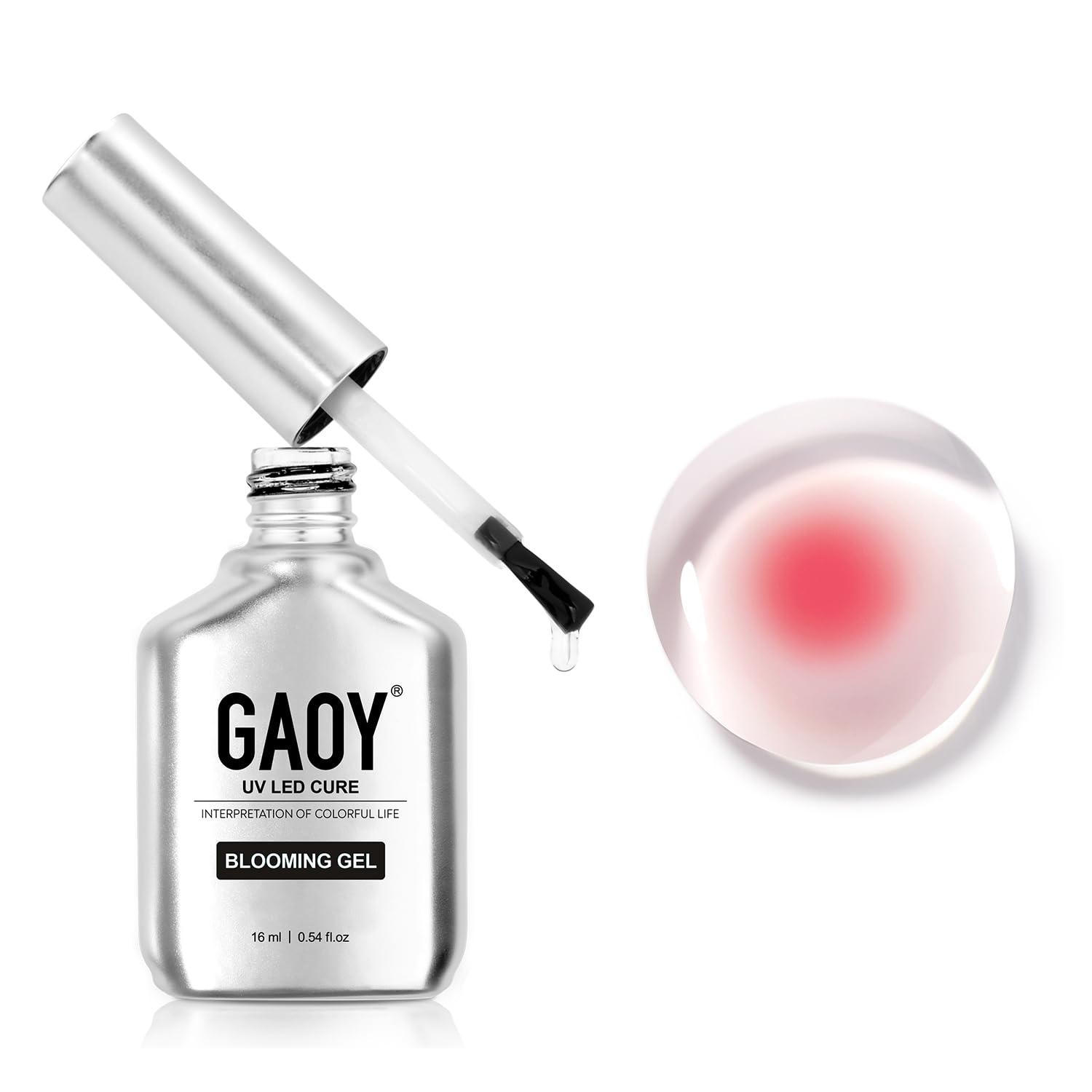 GAOY 2 Pcs Blooming Gel, 16ml Clear Blooming Gel Nail Polish, Spreading Effects Soak Off UV Light Cure for Nail Art DIY