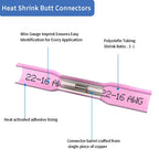 Buy now Heat Shrink Butt Connectors, 22-16 AWG 100 Pcs Red Marine Grade Insulated Crimp Wire Connectors, Waterproof Electrical Connectors Butt Splice for Boat Truck Wiring at indiglob india