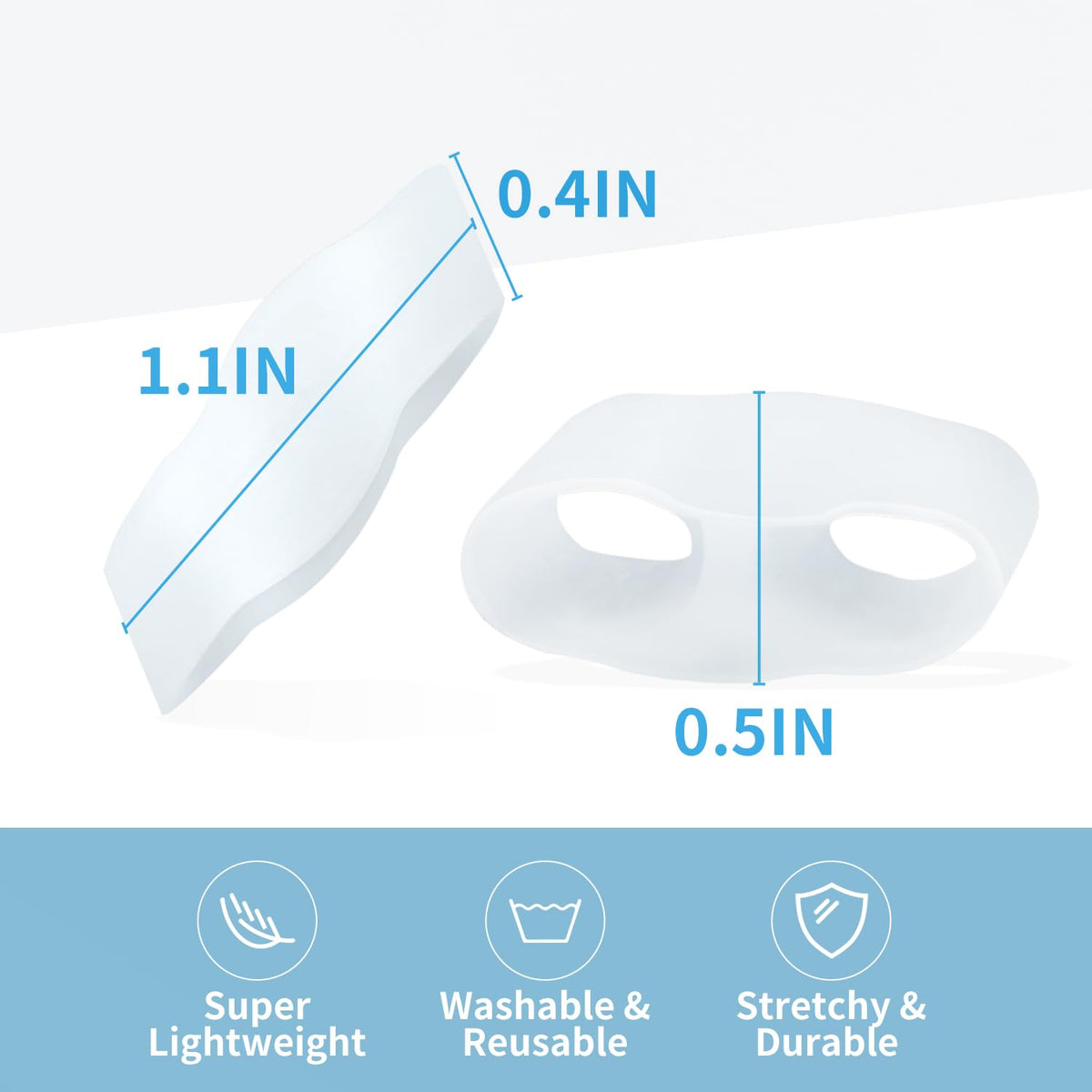 Two Hole Gel Small Toe Separator, 12 Pack Little Toe Spacer for Overlapping Toe, Calluses, Blister, Relieve Foot Pain, Pinky Toe Corrector for Little Toe Bunion Pain