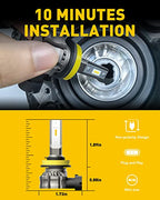 Buy now AUXITO H11/H8/H16 LED Fog Light Bulbs or DRL, 6000 Lumens 3000K Amber Yellow Light, 300% Brightness, CSP LED Chips Fog Lamps Replacement for Cars, Play and Plug (Pack of 2) at indiglob india