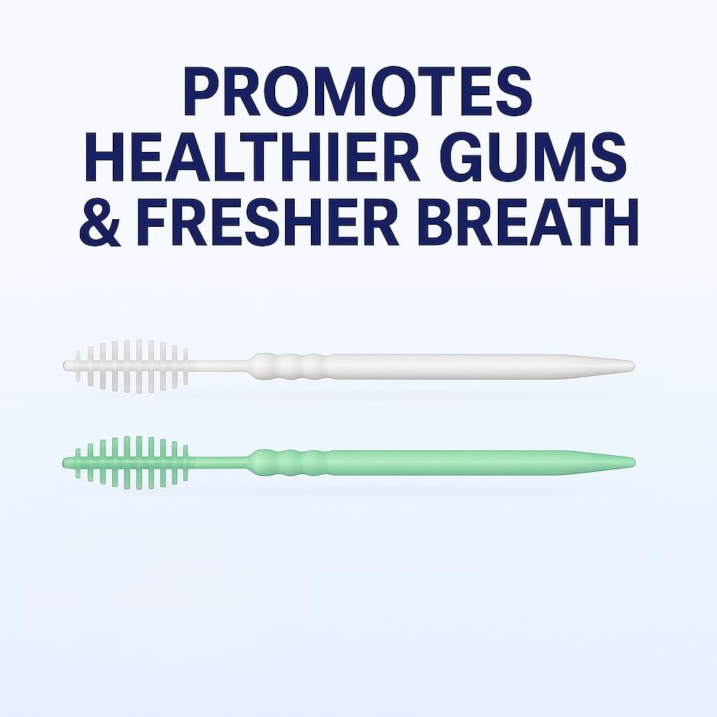 Buy now TOPMED ETS Oral Care Dental Brush Teeth Pick Plastic Teeth Floss Toothpick, Interdental Brush (300 Count 1 Box) at indiglob india