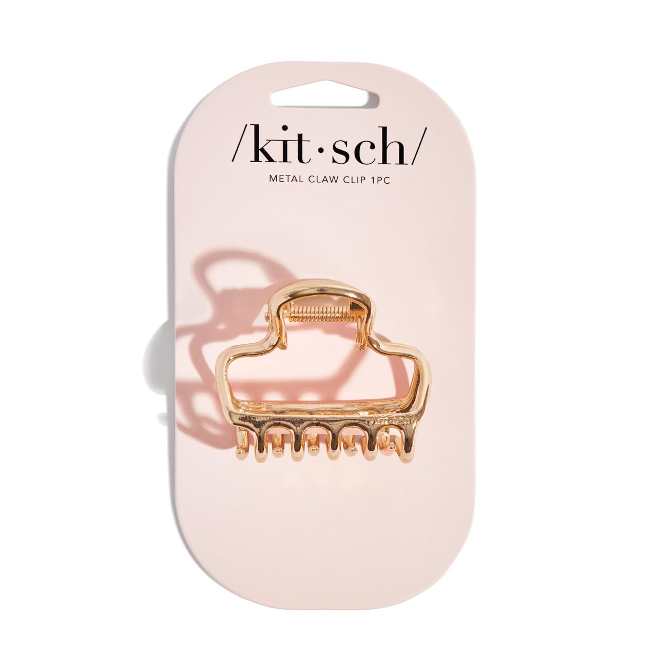 Kitsch Open Shape Metal Hair Clips for Women - Gold, 1 Pc | Durable & Elegant Gold Women Hair Accessories | Clips Hair Comfortably All-Day | Great For Everyday Use & Special Occasions