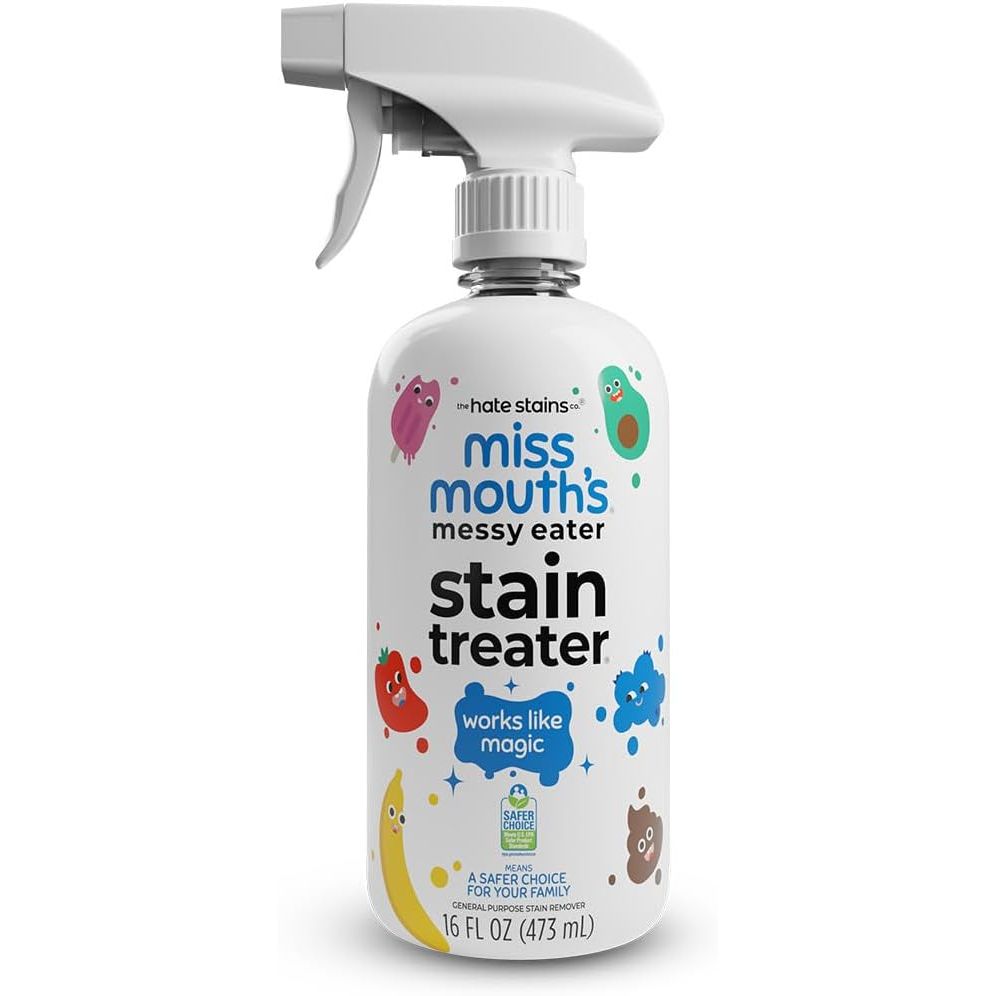 Buy now Miss Mouth's Messy Eater Stain Treater Spray - 4oz Stain Remover - Newborn & Baby Essentials - No Dry Cleaning Food, Grease, Coffee Off Laundry, Underwear, Fabric 16oz Spray at indiglob india