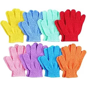 Buy now Shower Gloves,24 Pcs Exfoliating Bath Gloves,Body Scrub Gloves with Hanging Loop for Beauty Spa Massage Skin Shower Body Scrubber-12 Colors Regular 16 at indiglob india
