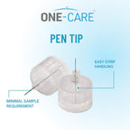 ONE-CARE Pen Tips, 31G x 6mm, Ultra-Fine, Twist-On Design, 100 Count