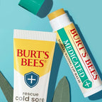 Buy now Burt's Bees Cold Sore Treatment and Medicated Lip Balm, With Menthol and Eucalyptus Oil, Natural Origin Skincare, 2 Tubes, 0.07 oz./0.15 oz. at indiglob india