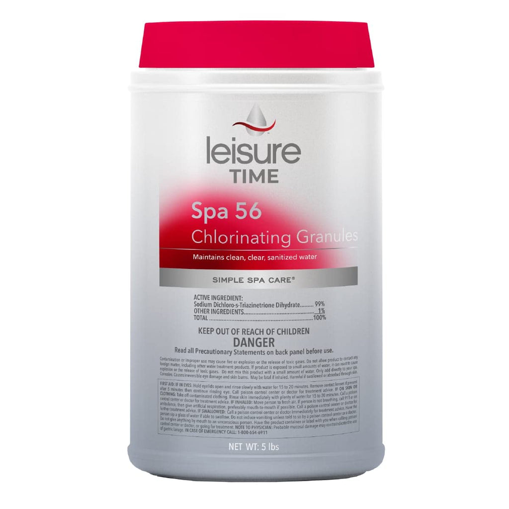 Leisure Time E5, Spa 56 Chlorinating Granules for Spas and Hot Tubs, 5 lbs