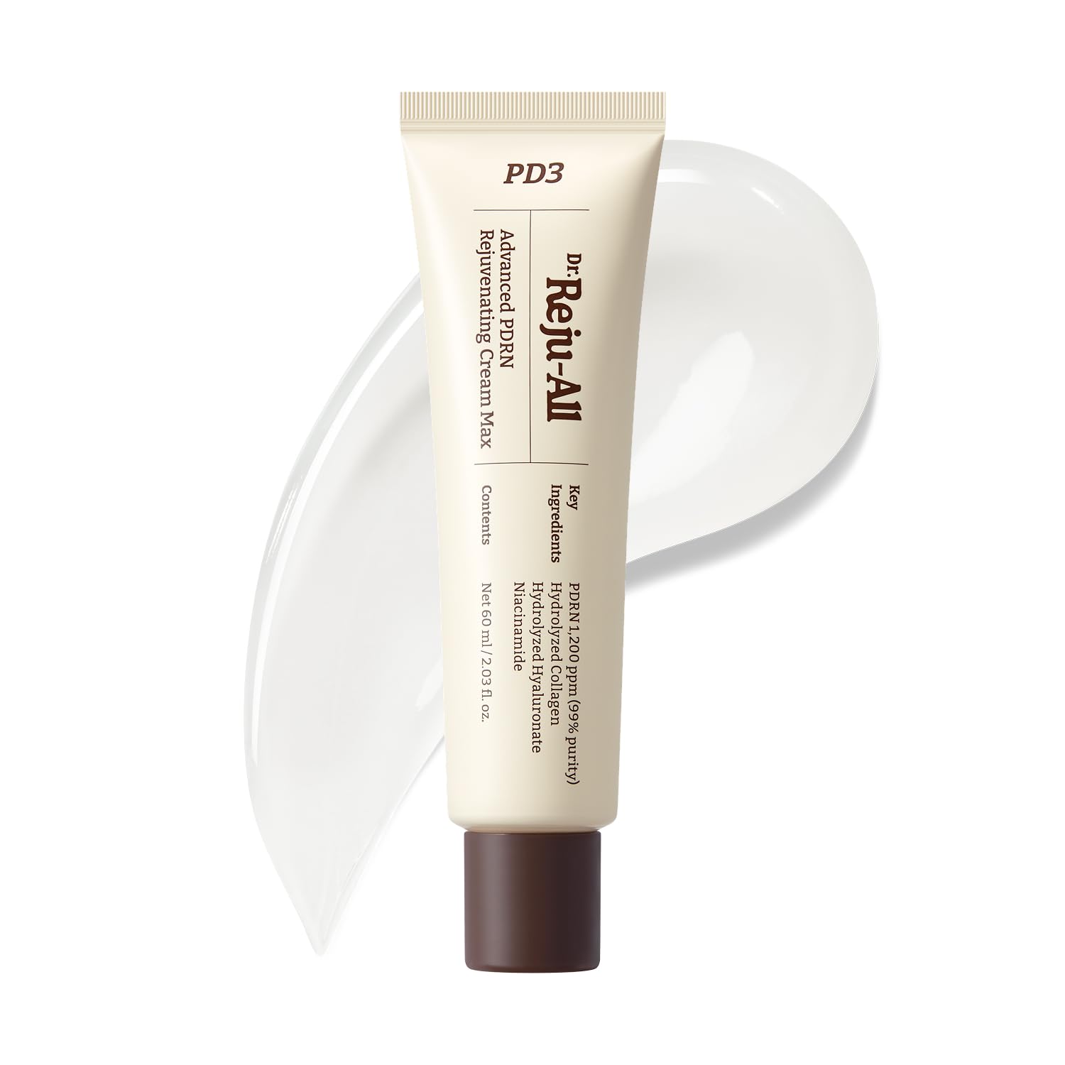 Dr.Reju-All Advanced PDRN Rejuvenating Cream 0.7 Fl Oz | 99% Pure Salmon DNA PDRN Face Moisturizer, Optimal 1200ppm for Glass Skin & Pluming, Anti-Aging Skin Care, Face Cream
