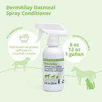 DermAllay Oatmeal Spray Conditioner for Dogs, Cats and Horses, 8oz,Cream