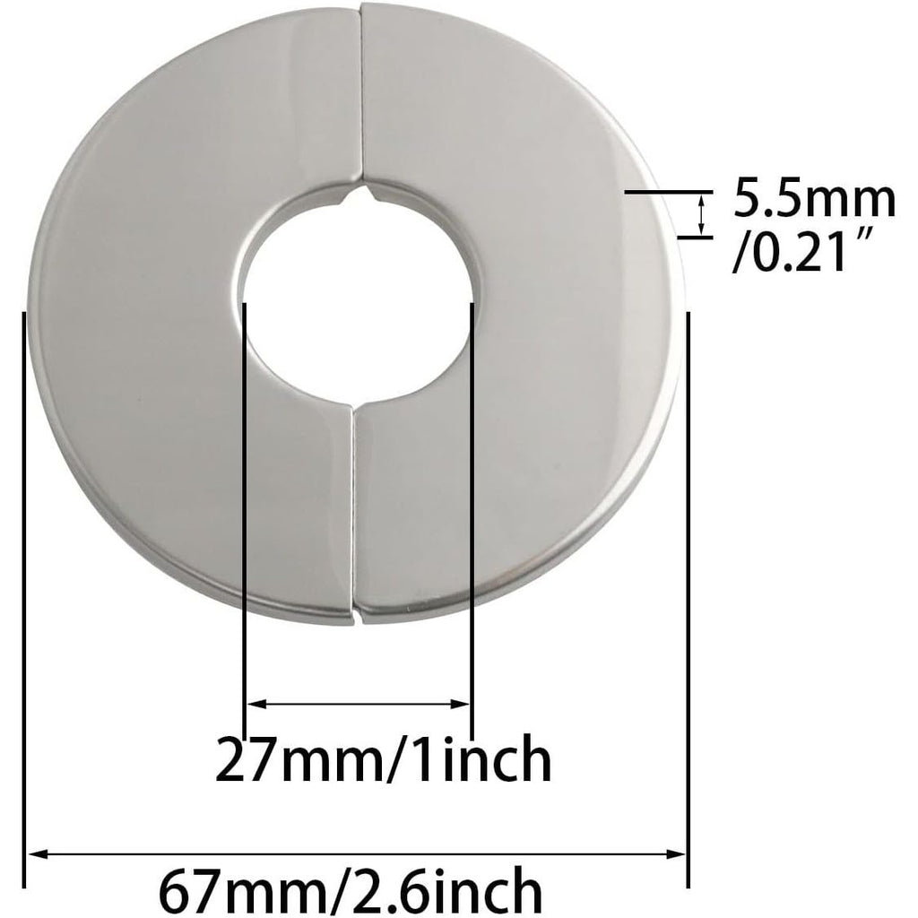 Buy now Wall Split Flange 2PCS Stainless Steel Round Escutcheon Plate Floor and Ceiling Plate Cover Split Flange for 28mm Dia Pipe 25 Type Silver at indiglob india