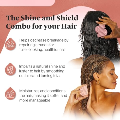 Buy now Kitsch Castor Oil Shampoo and Conditioner Set - Organic Castor Oil Hair Care for Dull & Dry Hair - Nourishing Bar Soap for Hair Growth - Free of Sulfate, Silicone, & Paraben - Made in USA - 2pcs at indiglob india